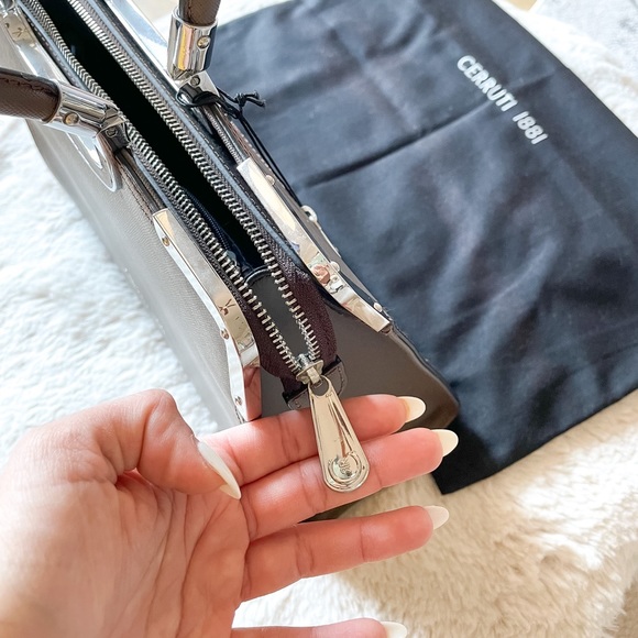 Luxurious Satchel Cerruti 1881 bag. Never used. Mint condition - Picture 12 of 13